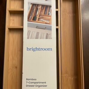 Bamboo Expandable Kitchen Storage Organizer-NWT